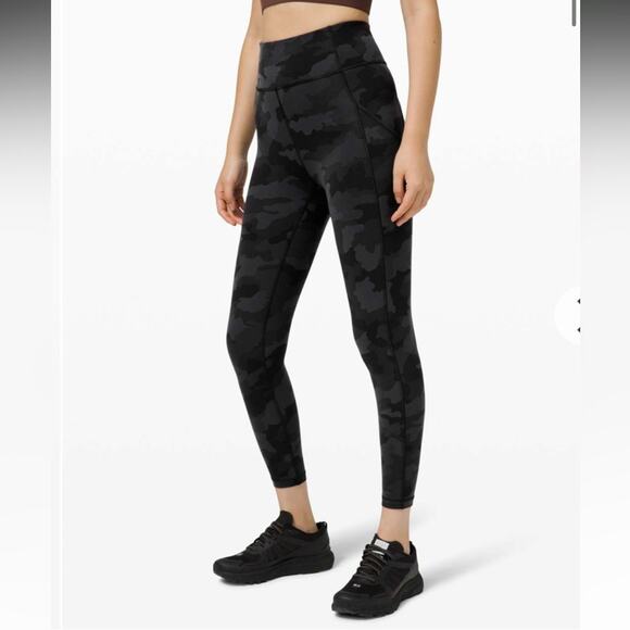 Lululemon Invigorate High-Rise Crop 23" Heritage 365 Camo Deep Coal Multi Size 4 - Picture 1 of 12